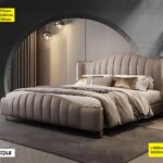 Lit capitonné - b124# - palazzo gris _ 1.80m