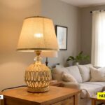 Abat-Jour - Lampe Tressée Verre & Tissu