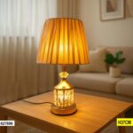 Abat-Jour - Lampe Plissée Cristal Ambré