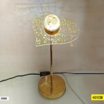 Abat-Jour - Lampe Cour Cristal Doré