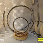Abat-Jour - Lampe Cercle Cristal Doré