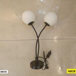 Abat-Jour - Lampe Courbée Double Globe Noire