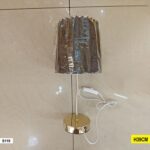 Abat-Jour - Lampe Métal  Doré Plissée