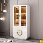 Vaisselier Blanc Meuble De Rangement Compact Et Élégant 120 Cm