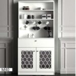 Vaisselier Meuble De Rangement Axel Coffee Cabinet Blanc Buffet Moderne Pour Café Et Cuisine