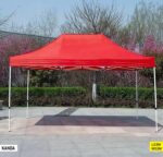 Tente Extérieure 2X3M Rouge Abri Compact Pour Marché Et Événements
