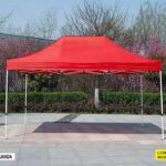 Tente Extérieure 2X3M Rouge Abri Compact Pour Marché Et Événements