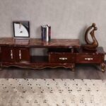 Table Tv Marron 170 Cm Meuble Tv Moderne Compact Et Élégant