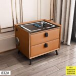 Table De Chevet Moderne Led Avec Bluetooth Et Chargeur – 2 Tiroirs Design – Image 4