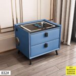 Table De Chevet Moderne Led Avec Bluetooth Et Chargeur – 2 Tiroirs Design – Image 2
