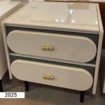 Table De Chevet Beige 2025 – 2 Tiroirs Design Moderne Et Élégant