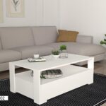 Table Basse Rectangulaire – Design Minimaliste Noir & Blanc