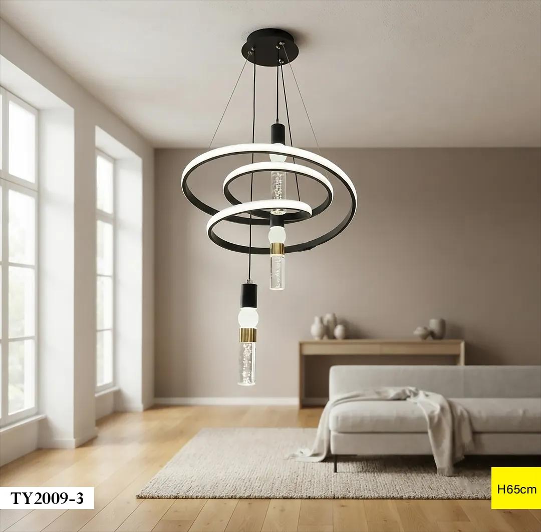 Lustre Suspendu Spirale Contemporain – Image 1